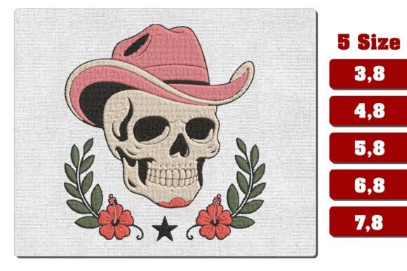 Pink Cowboy Hat Skull Floral Embroidery Review