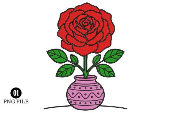 Rose in Pot Embroidery Design: A Maker’s Review